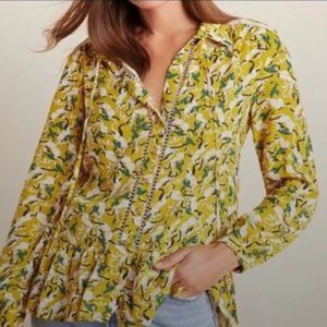 Anthropologie Top Maeve Janie Shirt Rabbit Animal woodland creature Blouse 10